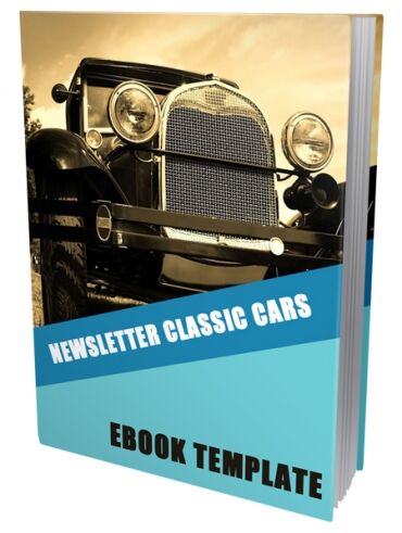 eCover representing Classic Cars Ebook Template  with Private Label Rights