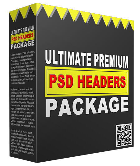 eCover representing Ultimate Premium PSD Headers Pack  with Personal Use Rights