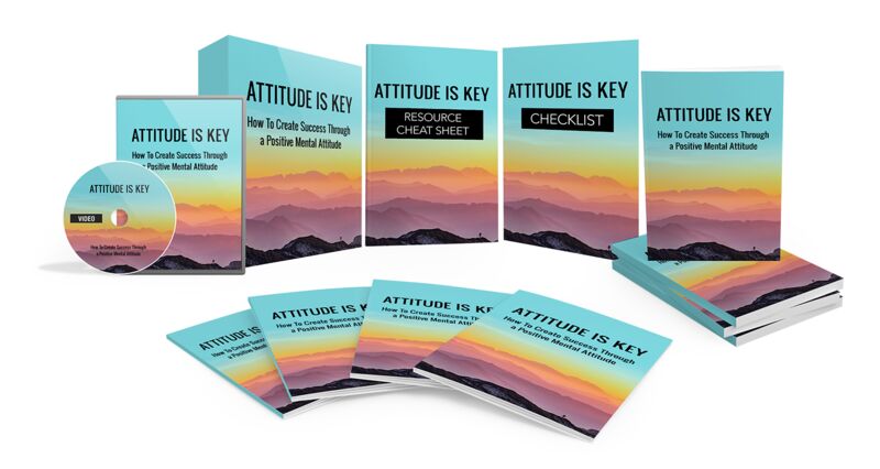 eCover representing Attitude Is Key Video Upgrade Videos, Tutorials & Courses with Master Resell Rights