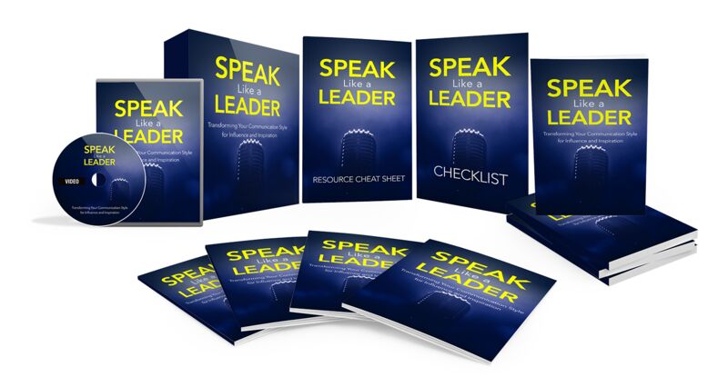 eCover representing Speak Like A Leader Video Upgrade Videos, Tutorials & Courses with Master Resell Rights