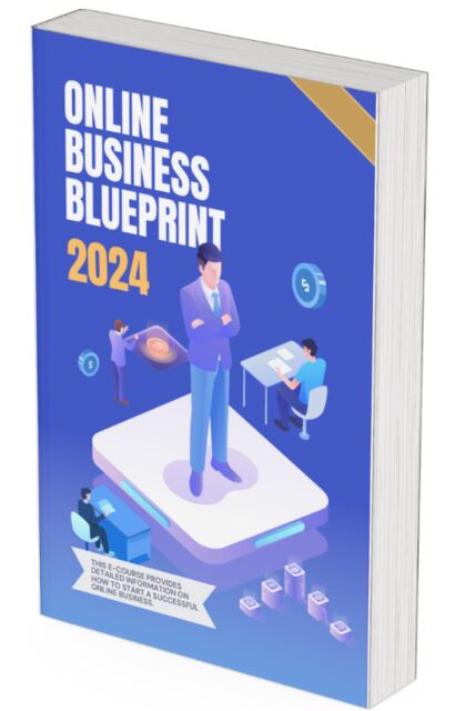 eCover representing Online Business Blueprint 2024 eBooks & Reports with Private Label Rights