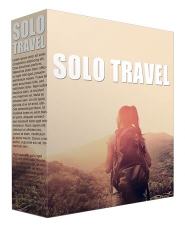 eCover representing Solo Travel PLR Content  with Private Label Rights