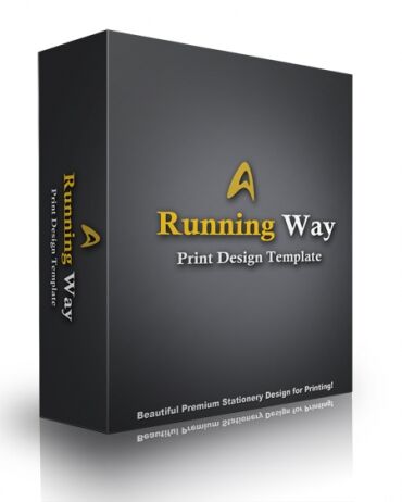 eCover representing Running Way Print Design Template  with Personal Use Rights