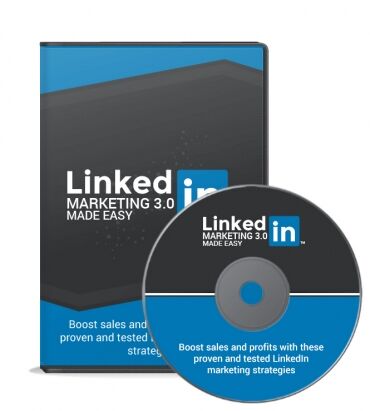 eCover representing Linkedin Marketing 3.0. Made Easy Videos, Tutorials & Courses with Personal Use Rights