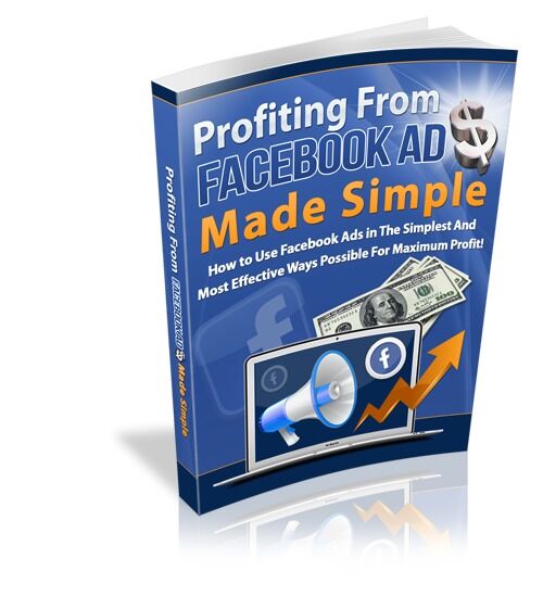 eCover representing Profiting From Facebook Ads eBooks & Reports with Master Resell Rights