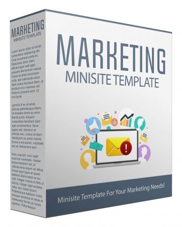 eCover representing Marketing Minisite Template V53  with Private Label Rights